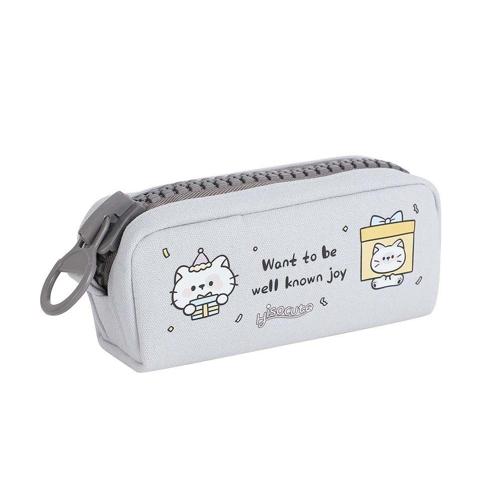 Большая емкость мультяшный холст пенал письменные принадлежности мультяшный молния пенал для карандашей дети
