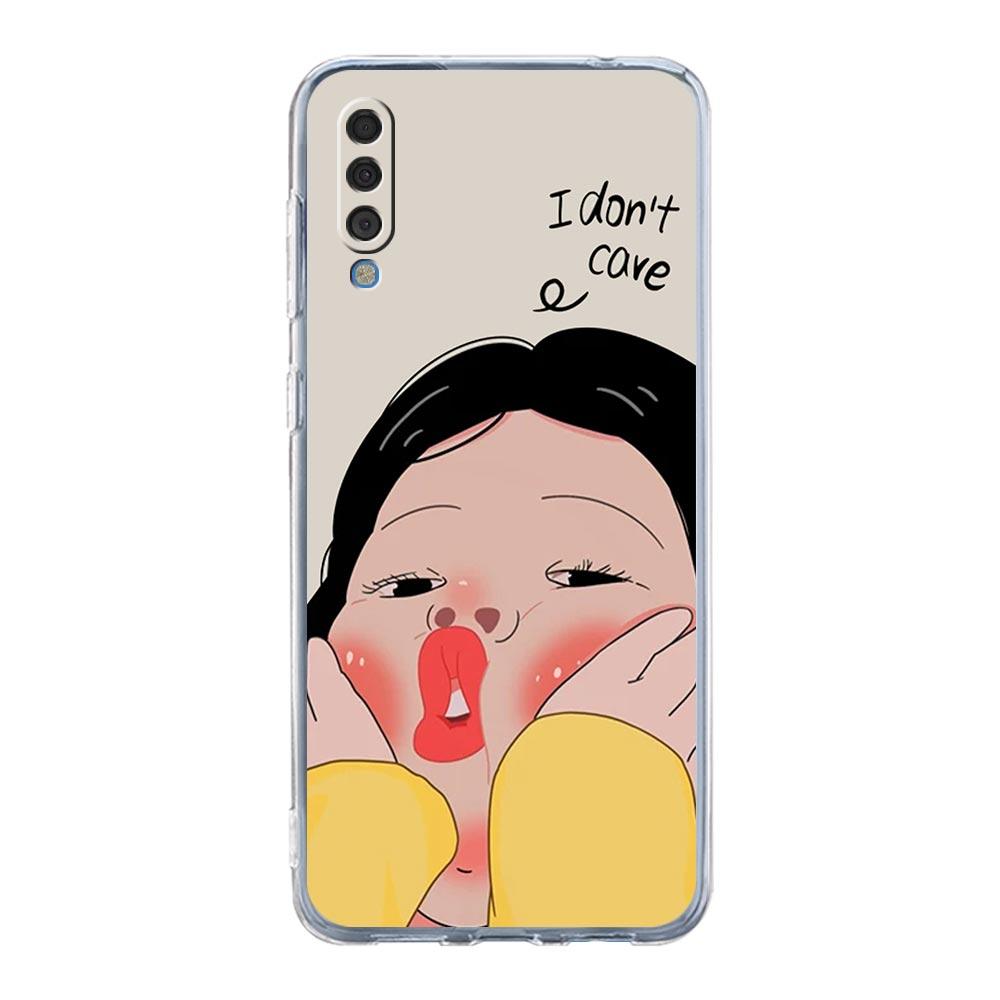 Cartoon Funny Boy Girl Couple Case For Samsung A54 A52 A50 A70 A40 A20S A20E A12 A14 A16 A22 A24 A42 A34 A32 5G A04s A06 Cover