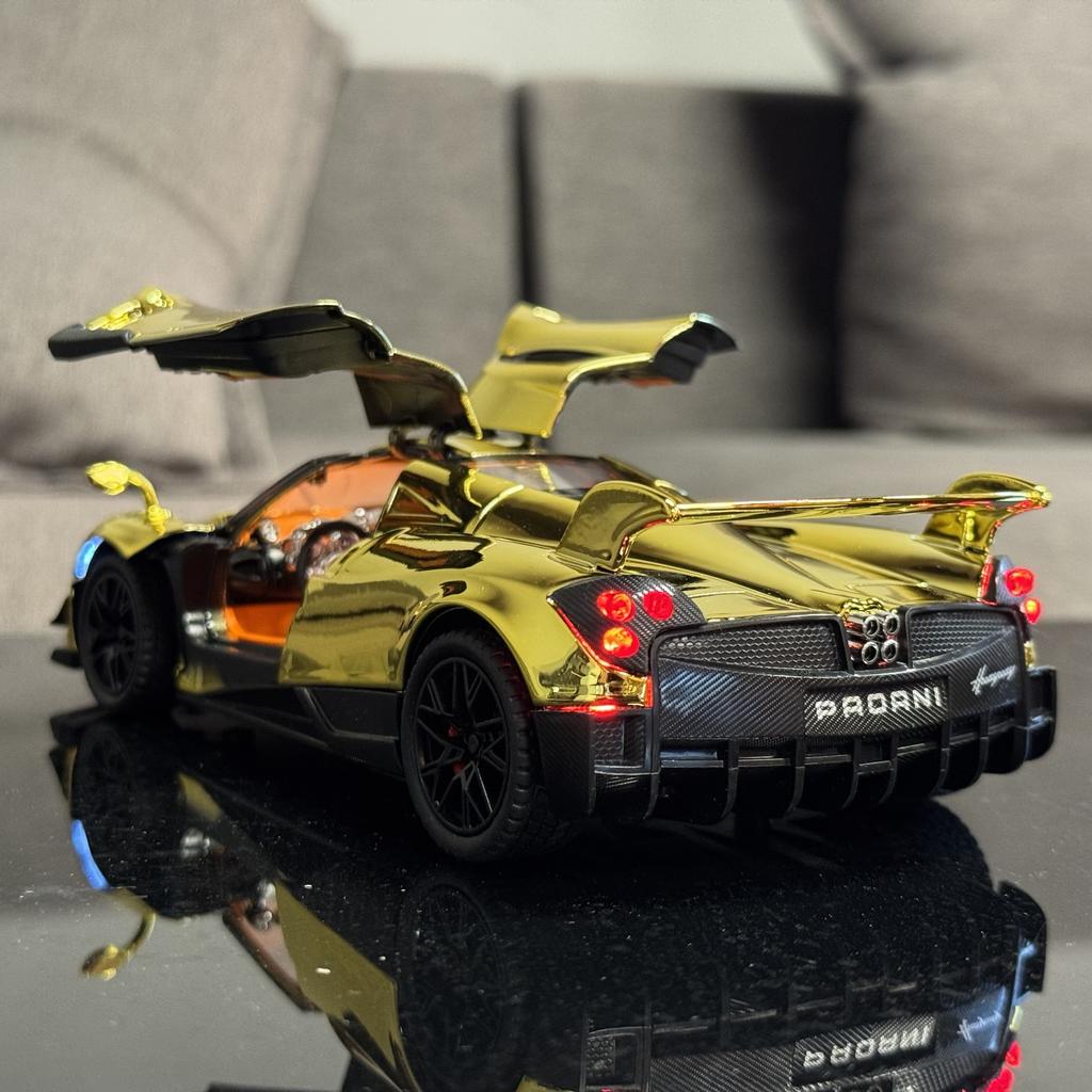 1:24 Pagani Huayra Dinastia BC Суперкар Сплав Гальваника Модель Спортивного Автомобиля Металл Автомобили Модель Гоночной Машины на Трассе Звук Свет