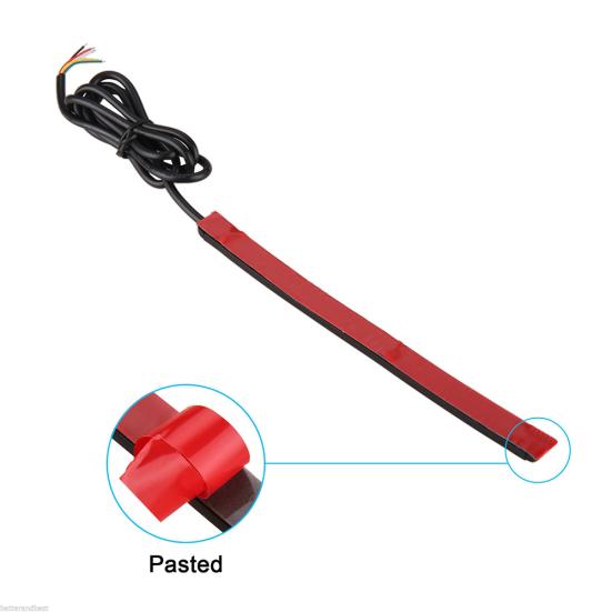 Flexible Motorcycle License Light Tail Plate LED Stop Brake Turn Signal Lamp