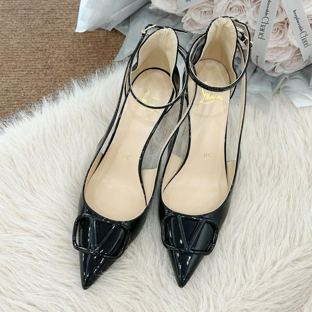 Spot Z-82 high heels women's 2025 autumn new pointed head bag head thin heel empty sandals French niche sexy