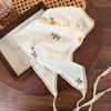 Wraps Embroidered Hair Scrunchie Turban Triangle Scarf Sweet Flower Triangle Bandana  Party