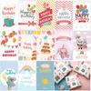 Cardstock Party Decoration Greeting Labels Happy Birthday Cards Cartoon Animal Message Postcard