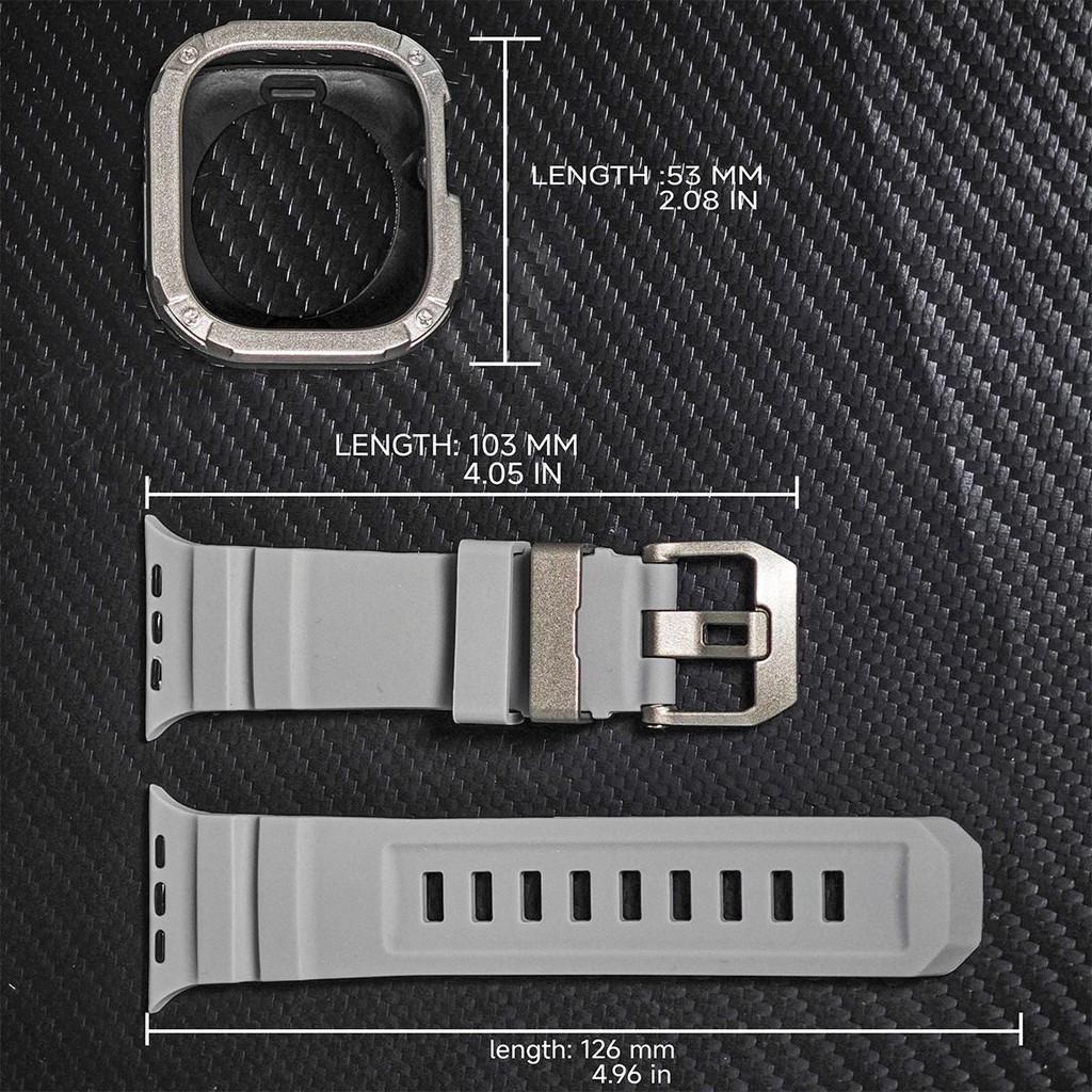 Силиконовый ремешок+Чехол из ТПУ и ПК для Apple Watch Ultra 3 2 1 49 мм для iWatch Серии 11 10 46 мм ремешок для Iwatch 9 8 7 6 5 4 45мм 44мм