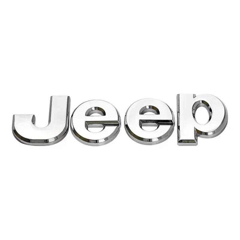 For Jeep Car Front Hood Emblem for JEEP Grand Cherokee Wrangler Renegade Patriot Liberty Compass Rear Trunk Side Badge Sticke
