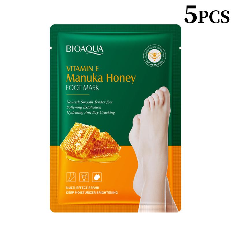 1/5/10 шт. BIOAQUA Медовая отшелушивающая маска для ног Педикюр для ног Удаление омертвевшей кожи Увлажняющий эксфолиант для ног Маски для ног Уход за кожей