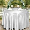 Imitation Silk Round Satin Tablecloth Bright Table Decoration Party Tablecloth Table Cover Wedding