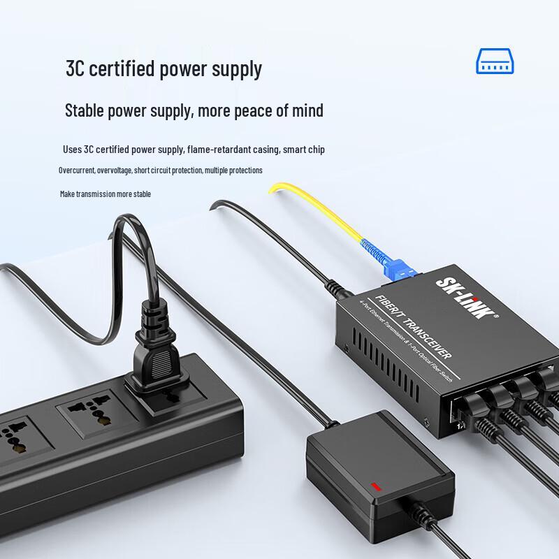 SK-LINK Комплект одномодовых одноволоконных оптических конвертеров Gigabit