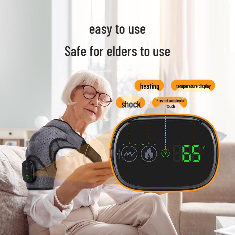 Беспроводной нагревательный массажер для плеч с вибрационной терапией