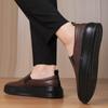 Fashion Men's Breathable Hollow Shoes Slip-On All-match Loafers Summer Casual Leather Cowhide Flats Males Genuine Leather Casual Shoes