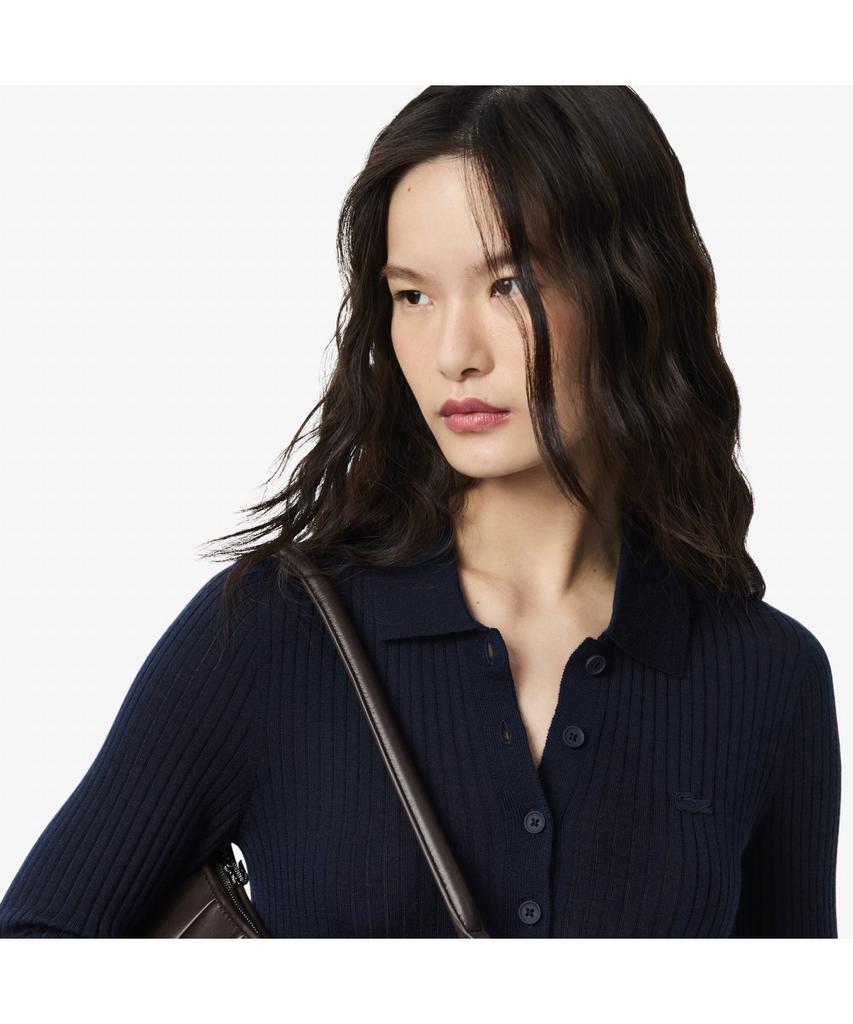 LACOSTE Женский фактурный лонгслив-поло Af4006-55N 166