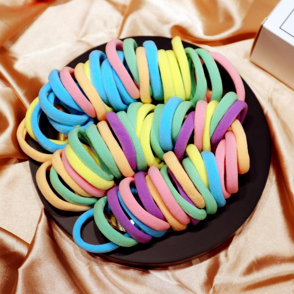 Yanrong 50 шт. однотонные бесшовные эластичные резинки для волос для женщин высокоэластичная резинка держатель для хвоста аксессуары для волос для девочек