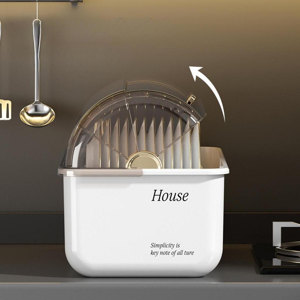 New Chopsticks Storage Box Large Household Kitchen Countertop Storage Drain Cupboard With Lid Put Dishes Dish Chopsticks Rack