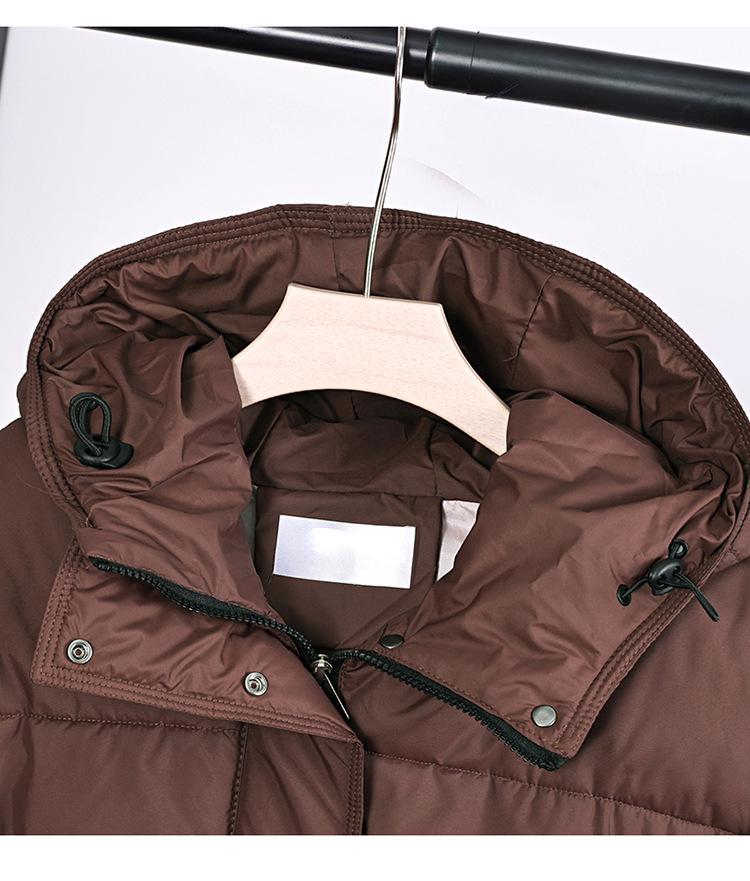 Women's Korean Style Hooded Petite Down Jacket - Short, Solid Color, Cold-Proof Coat for New Year