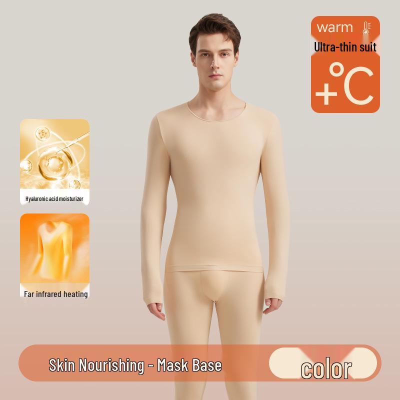 Мужской ультратонкий теплый комплект нижнего белья с базовым слоем на основе гиалуроновой кислоты для осени/зимы