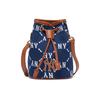 Серия Monogram Винтажный Цветочный Принт Сумка-Ведро NY Yankees Унисекс Сумка Через Плечо Синий 3ABMS022N-50NYL