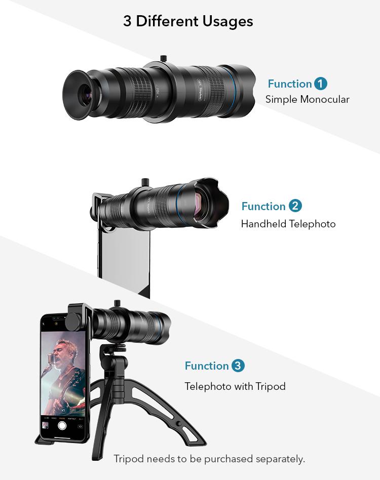 28x Phone Camera Lens Zoom Telephoto Lenses Set for Professional Photography