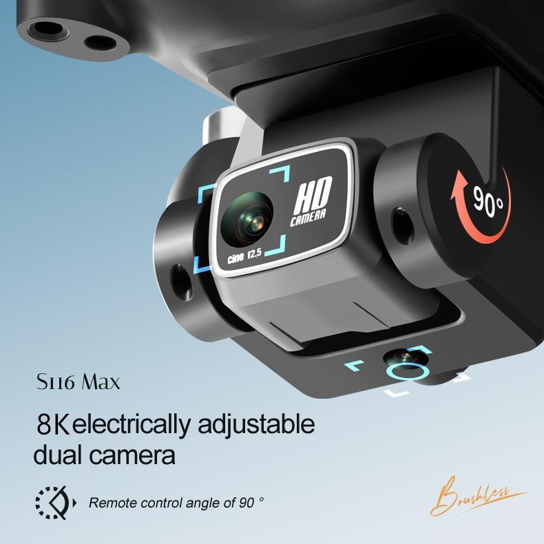 Новый Дрон S116 MAX WIFI FPV ESC HD камера 360° для предотвращения препятствий бесщеточный двигатель с дистанционным управлением Квадрокоптер игрушка в подарок для детей