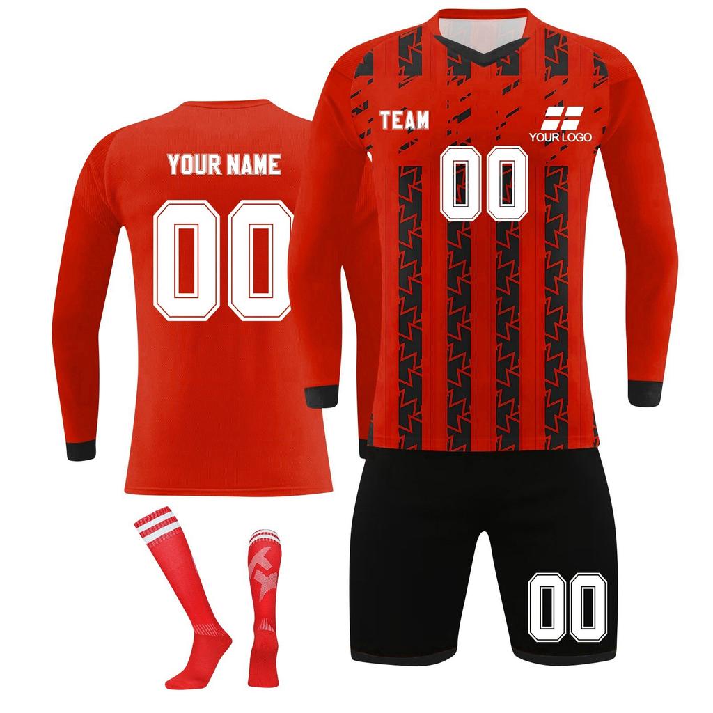 Комплект персонализированных рубашек для мужчин и девочек с именем и номером, футбольные майки на заказ для мальчиков, тренировочный костюм