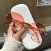 Женские безободковые овальные солнцезащитные очки в винтажном панк-дизайне с УФ-защитой