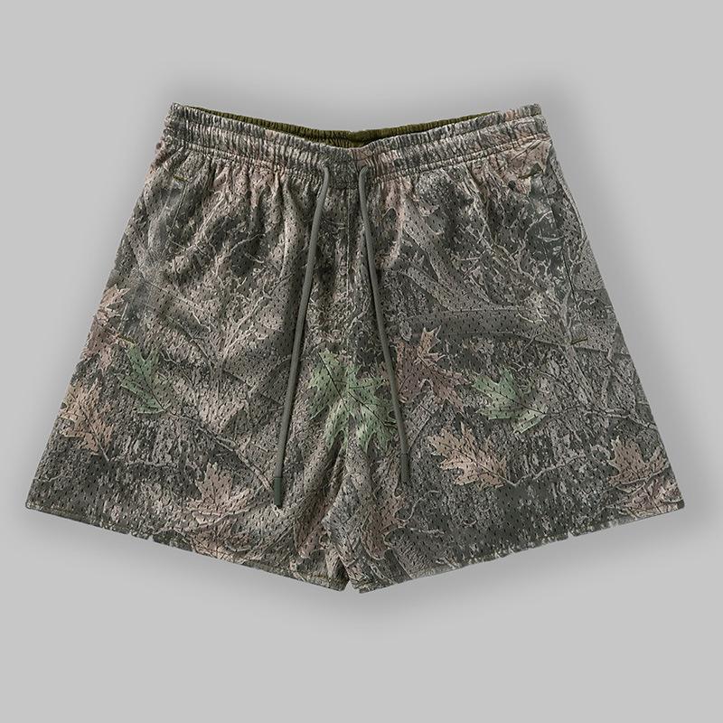 Men's Printed Sports Shorts with Elastic Waist for Gym and Casual Wear