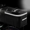 12L/15L Portable Rear Seat Bag Reflective Faux Leather Lengthen Tie Belt Bike Trunk Bag for Riding