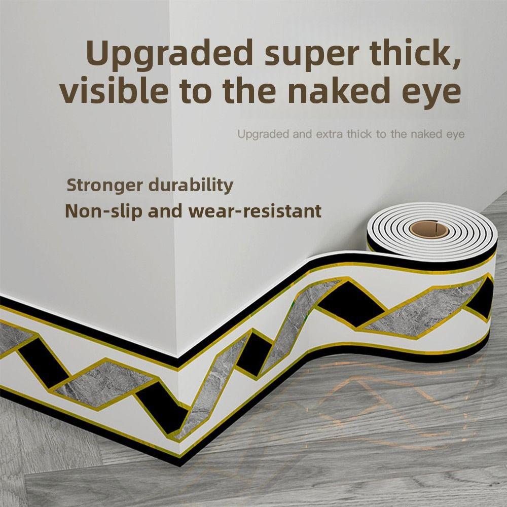 Утолщенная пена Самоклеящийся плинтус Самоклеящийся дизайн ПВХ материал Водонепроницаемый плинтус Съемная функция