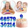 1PCS Children's Number Birthday Candles 0-9 Number Blue Birthday Soccer Ball Candle for Boy Party Cake Topper Decoration