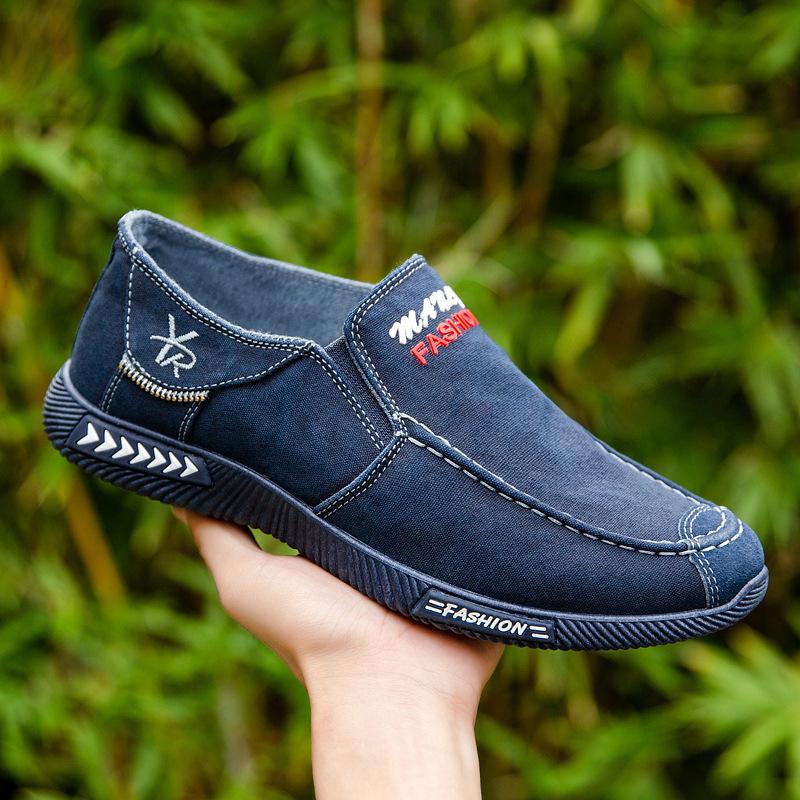 Мужская обувь 2024 весна мужские парусиновые туфли плоские повседневные туфли на шнуровке удобные дышащие туфли мужские туфли на плоской подошве размер 39-44
