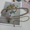 Korean Version of Metal Chain Rhinestone Waist Chain for Women Fashion Versatile Coat Sweater Jk Plaid Skirt Belt Waist Chain
