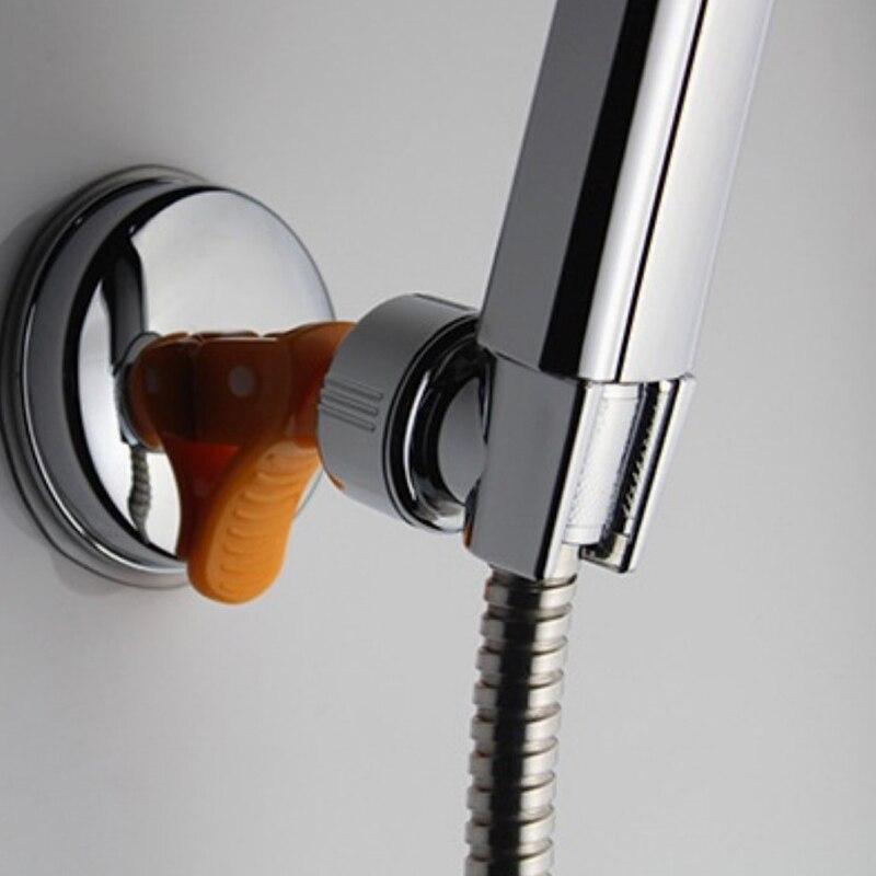 Универсальный регулируемый держатель для душевой лейки, вращающийся на 360 градусов, с присоской, настенное крепление, кронштейн без сверления, аксессуары для ванной комнаты
