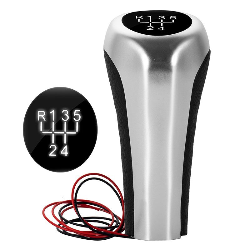 5 6 Speed Manual Gear Shift Knob w/LED Light Shifter Lever Handle Stick For BMW E39 E60 E61 E46 E82 E87 E90 E91 E92 X1 X3 X5