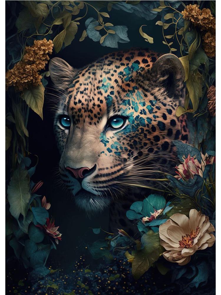 Винтажные животные в джунглях, цветы, холст, картина, печать плакатов, павлин, тукан, попугай, слон, обезьяна, настенная живопись, домашний декор для комнаты