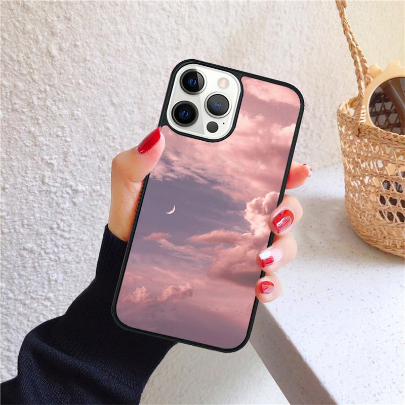 Небо лунный свет мягкий Чехол для телефона Cover Для iPhone 17 Air 16 15 14 12 13 Pro Max Plus coque Оболочка Fundas