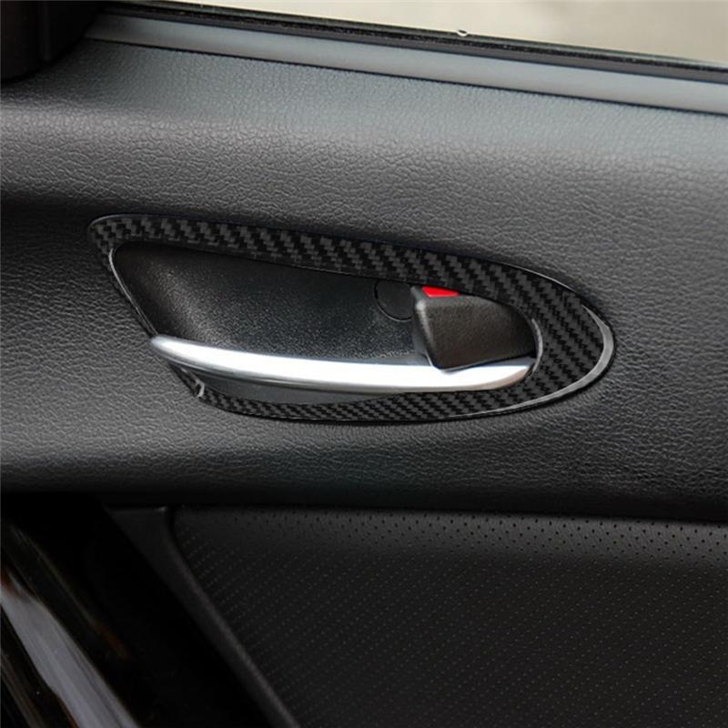For Mazda RX8 RX-8 2004-2008 Carbon Fiber Inner Door Handle Frame Trim Stickers Car Interior Accessories