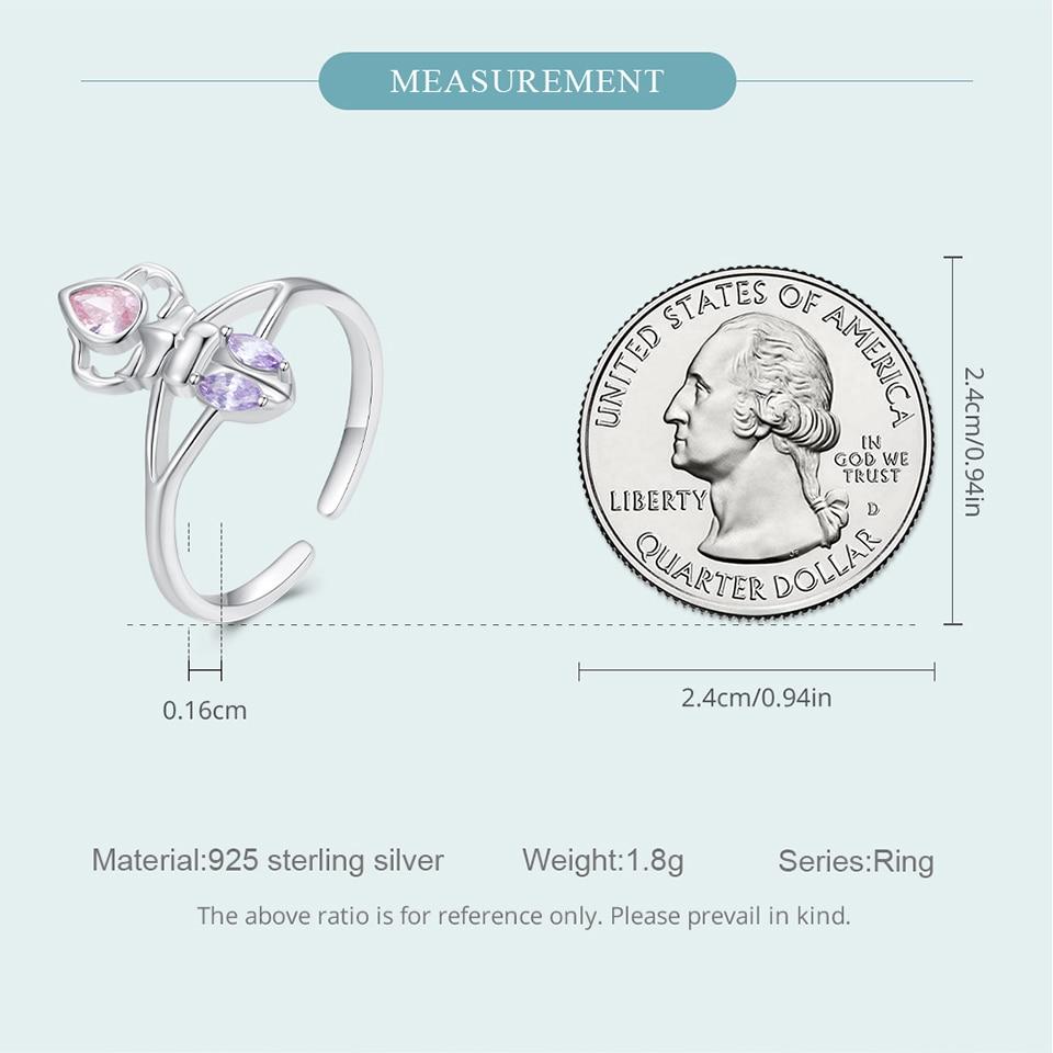WOSTU Кольцо из стерлингового серебра 925 пробы с жуком-носорогом, регулируемое кольцо с насекомым для женщин, подарок на день рождения, ювелирные изделия