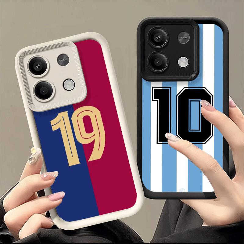 Чехол для телефона Xiaomi Redmi Note 15 14 13 Pro Plus Футбольный номер 7 10 19 Чехол 12S 11 11S 11T 5G 14S Мягкий силикон Funda