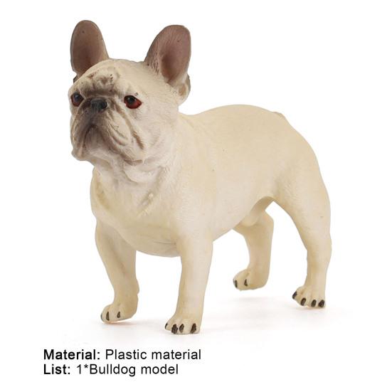 Bulldog Statue Hand Fashion Painted Vivid Party Home Details PVC Bulldog Decoration Puppy Standing Figurine Statue