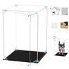 KUKER Figure UV Acrylic with Front Collection Display Stain Cleaning Cloth Included 20 X Depth 20 X Height Black Case, Protection, Case, Magnet, Door,