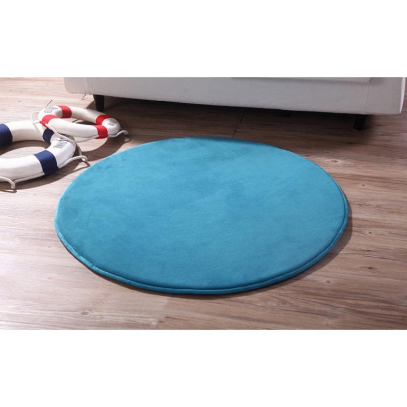 Solid Color Circular Floor Mat Computer Hanging and Swivel Chair Living Room Bedroom Carpet Floor Rug Nordic Style Home Decor