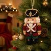 Seasonal Holiday Decor Fabric Poke Art Christmas Ornament Kit, DIY 3D Santa Tree Craft Kit Handmade Snowman Gingerbread Man Hanging for Mantel