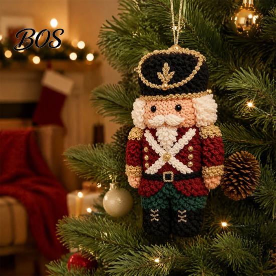 Seasonal Holiday Decor Fabric Poke Art Christmas Ornament Kit, DIY 3D Santa Tree Craft Kit Handmade Snowman Gingerbread Man Hanging for Mantel