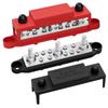 1 Pair 275A Busbar Terminal Block Bus Bar 12V Power Distribution Block 6 X M8 for Automotive Sound Audio Car Power Distributor
