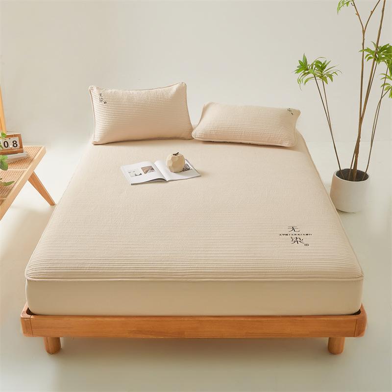 Хлопковый комплект из 4 предметов: покрывало, чехол для кровати, наволочка, стирающийся домашний текстиль