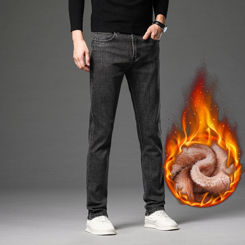 2024 осень/зима джинсы мужские прямые свободные брюки мужские эластичные повседневные универсальные длинные мужские брюки