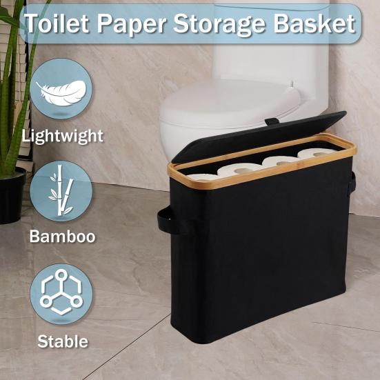 Корзина для хранения туалетной бумаги Большая вместимость Водонепроницаемая многоцелевая Простая в установке туалетная бумага