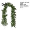 6,2-футовая искусственная кедровая гирлянда из норфолкской сосны, рождественская зелень, искусственные сосновые ветки для праздничного украшения свадьбы