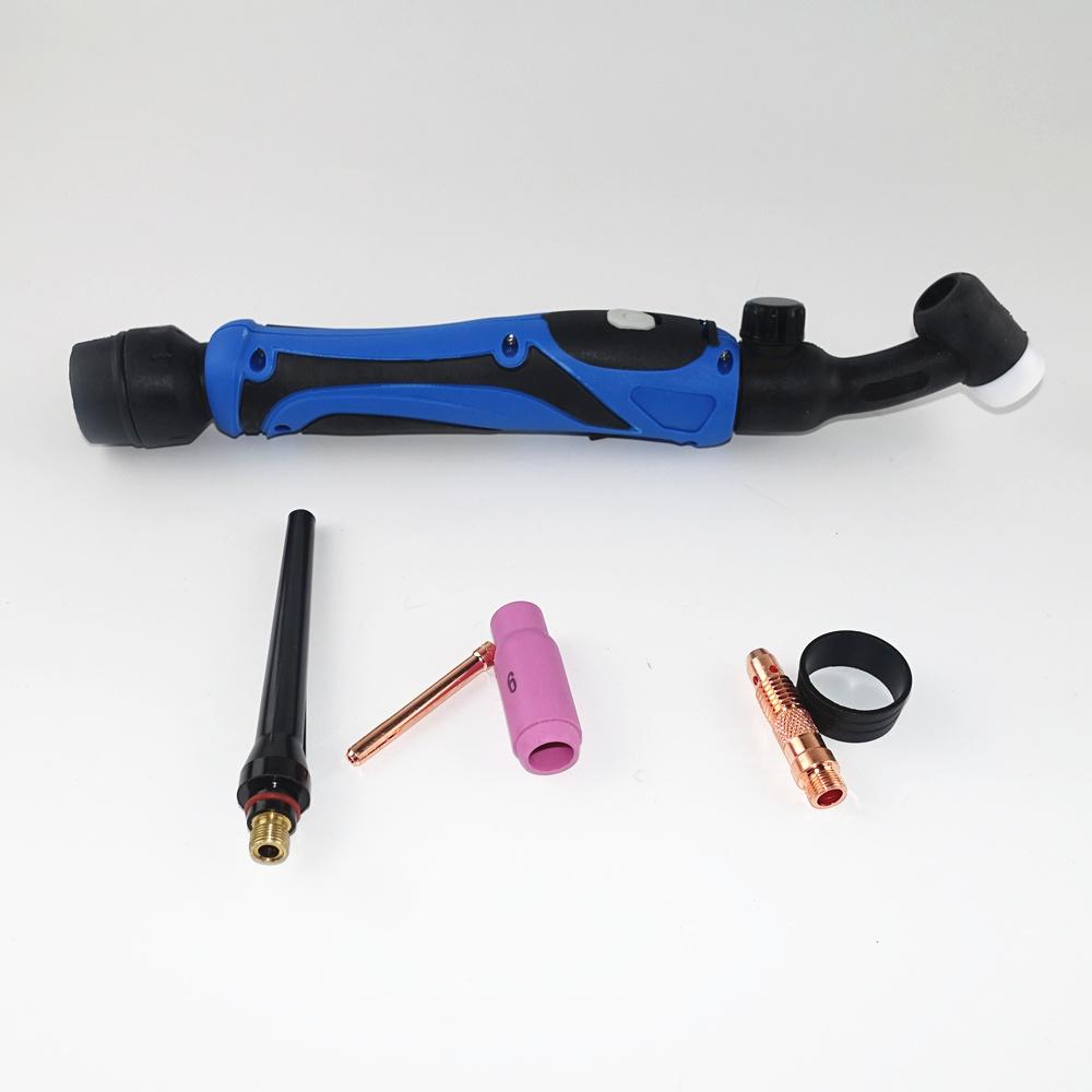 WP26-FV GTAW Газовая вольфрамовая дуговая сварочная горелка с воздушным охлаждением WP26 Газовый клапан с гибкой головкой Сварка TIG