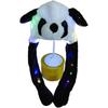 Animals Rabbit Hat with Moving Ears Plush Soft Women Girls Funny Cap Winter Unicorn Panda Pig LED Glowing Hat with Bunny Ears