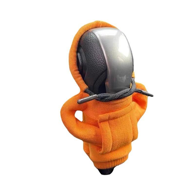 Модная толстовка с капюшоном для автомобиля, симпатичная мультяшная ручка переключения передач, чехол для рычага переключения передач, декоративная толстовка с капюшоном, аксессуар для салона автомобиля